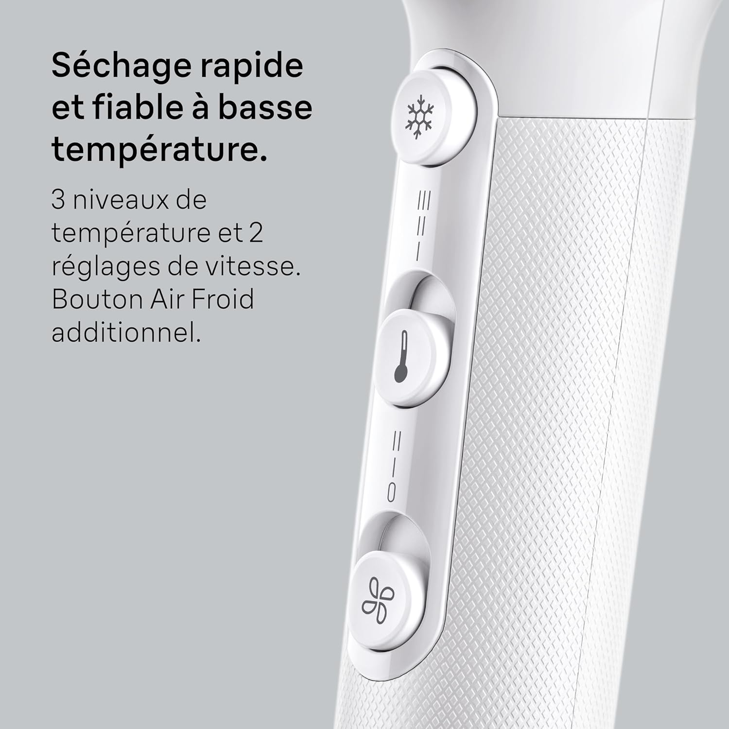 Detalle de Braun HD2.1 Sèche-cheveux 2100 W avec concentrateur, 3 températures et 3 vitesses, BRHD210E