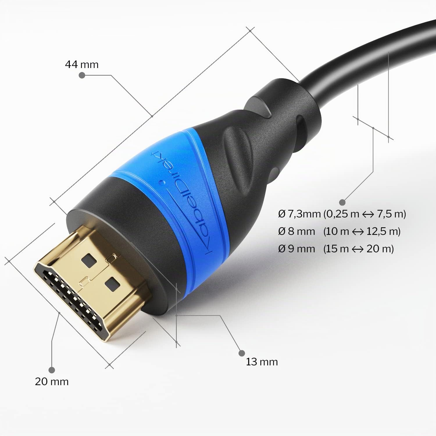Detalle de KabelDirekt – Cavo di prolunga HDMI con schermatura A.I.S. da 1,5 m (4K@60Hz) per PS5/Xbox e HDMI 2.1