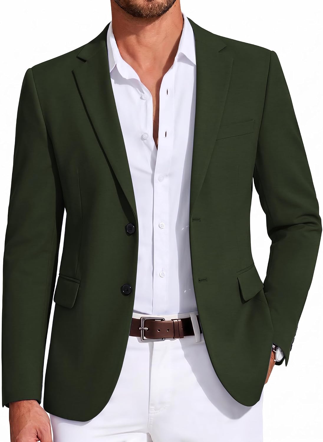 Thumbnail 6 de COOFANDY Men's Casual Knit Blazer: Lightweight Two-Button Sport Coat