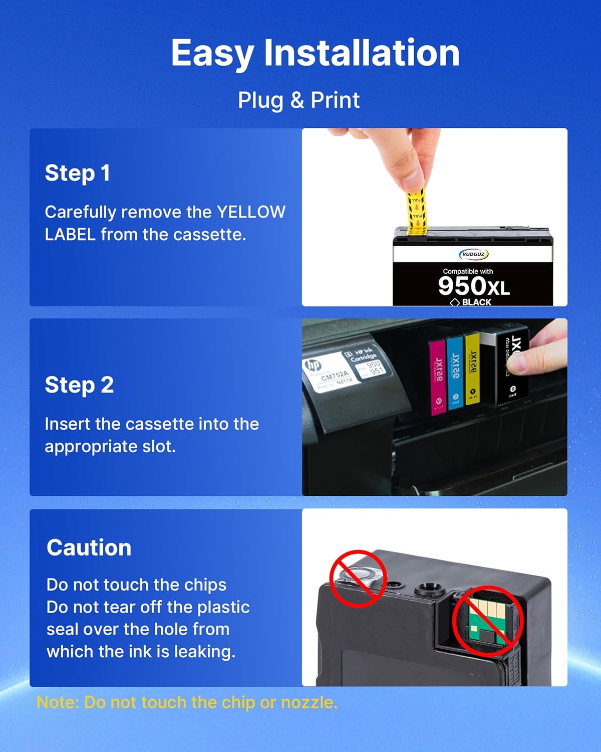 Thumbnail 3 de RUDGUZ 950XL 951XL Multipack 4‑pezzi 🖨️