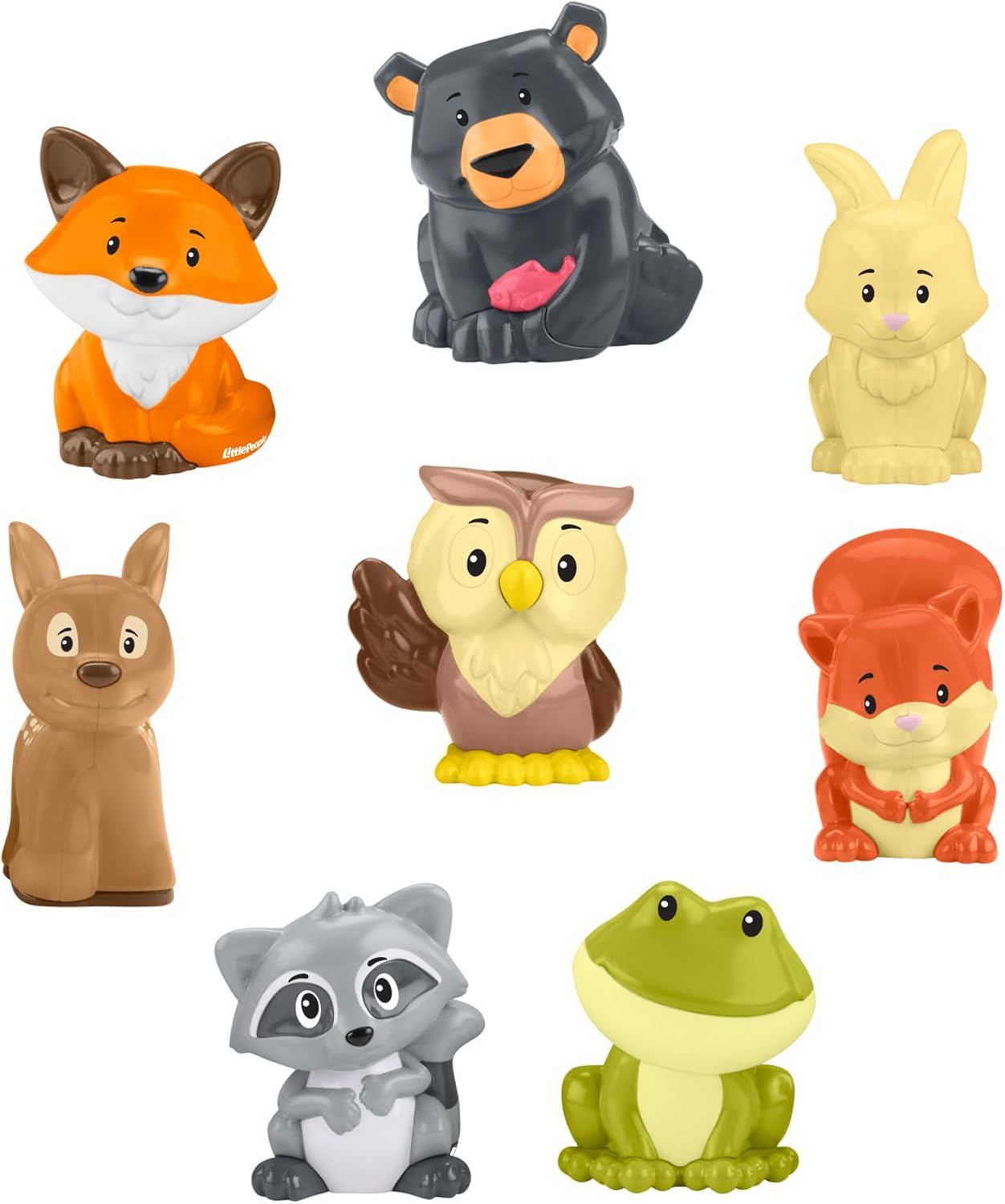 Detalle 2 de Fisher-Price Little People Valigetta Gli Amici del Bosco – Set con 8 Animali e Albero, HWB29