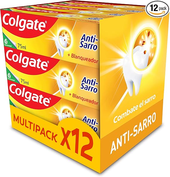 Detalle de Colgate Antisarro Pasta de Dientes 🦷 Pack 12x75ml