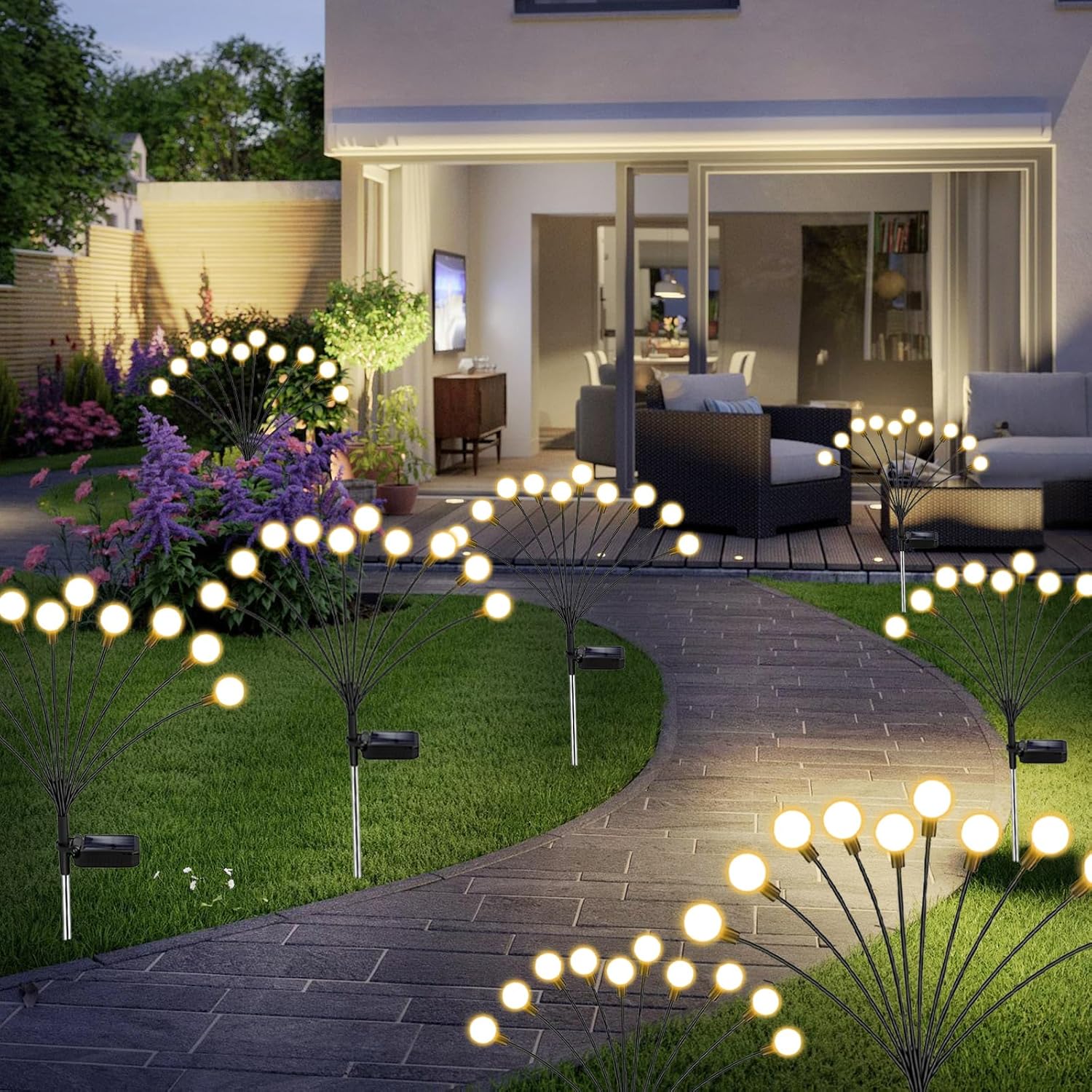 Thumbnail 5 de Solar Lights Outdoor, 6 Pack Firefly Lights – Waterproof, UK Garden Decor