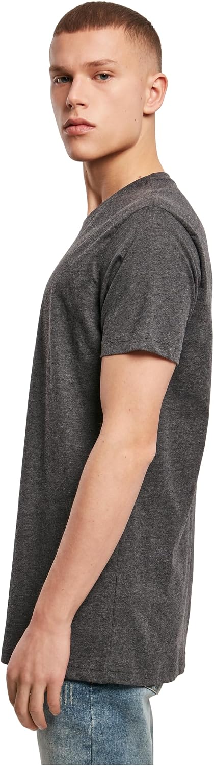 Detalle de Build your Brand Herren T-Shirt Round Neck – Basic Baumwollshirt, Rundhals, vielfältige Farben (XS–5XL)