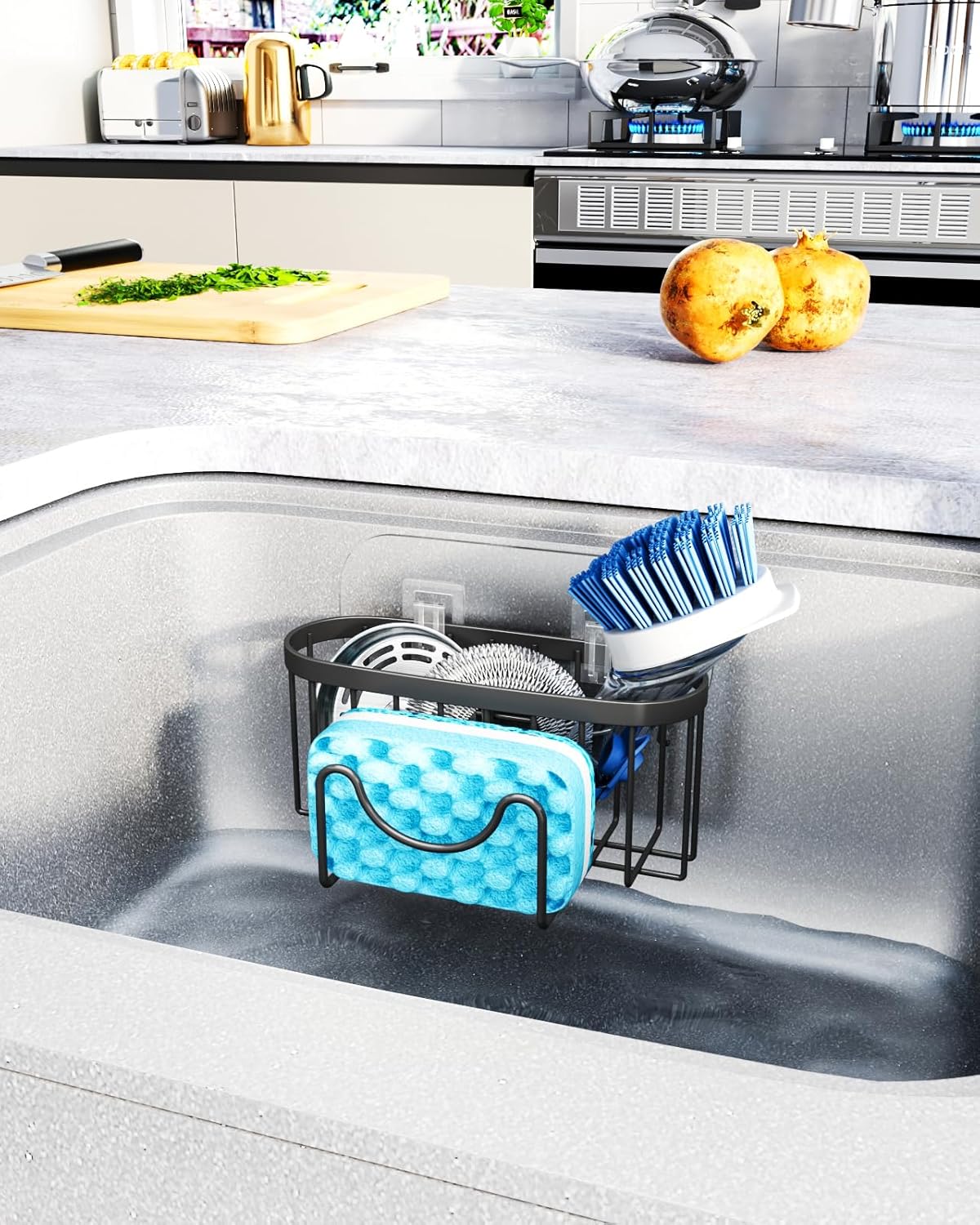 Thumbnail 6 de HapiRm Multifunctional M-Shaped Sponge Holder for Kitchen Sink