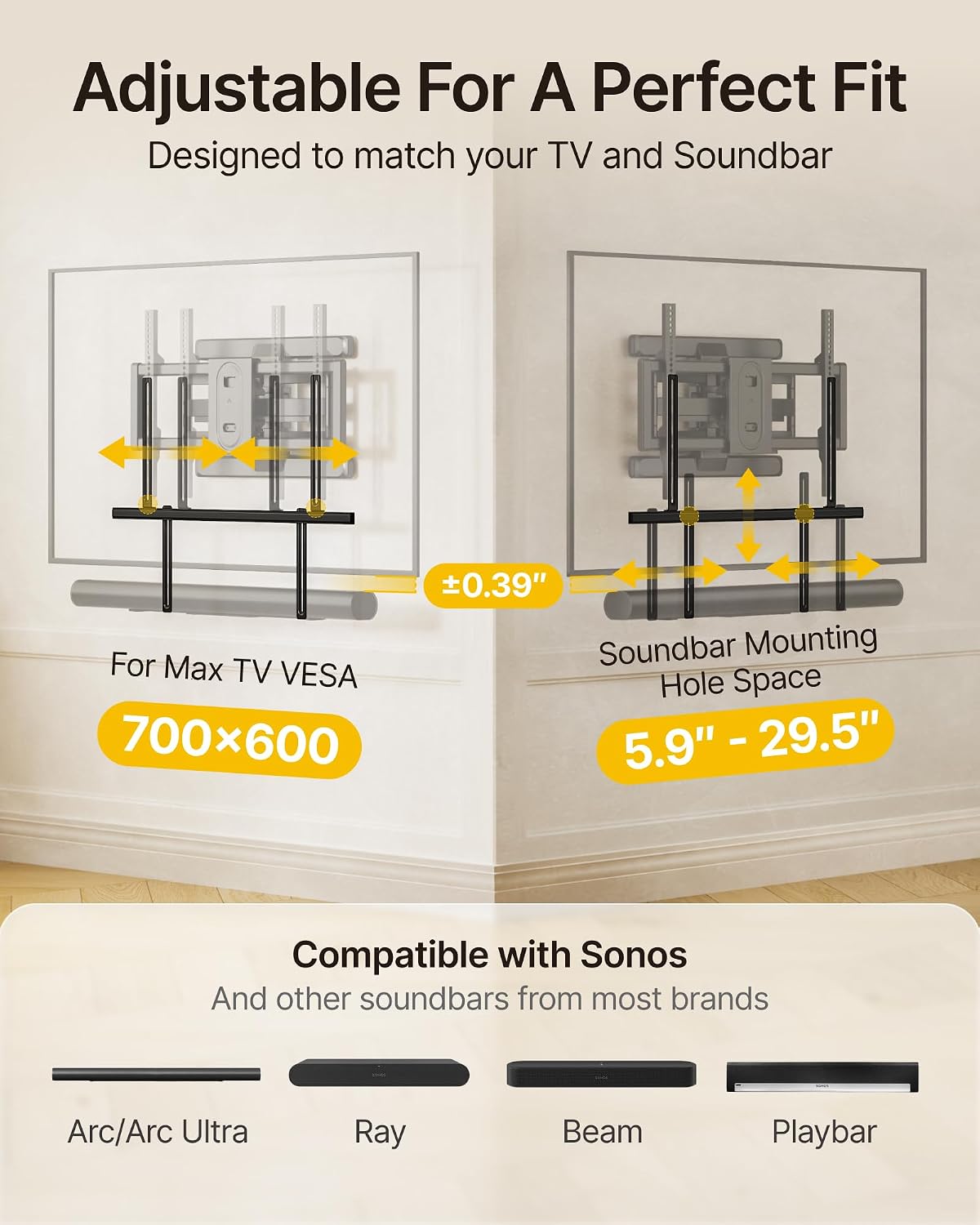 Thumbnail 2 de monTEK Soundbar Mount 22 lbs