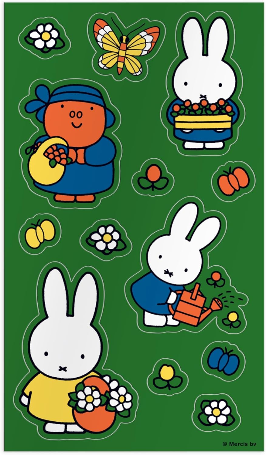 Detalle de Galison Miffy Sticker Tin – 24 Sheets of Miffy Stickers (22 standard + 2 Puffy) in a Portable Tin