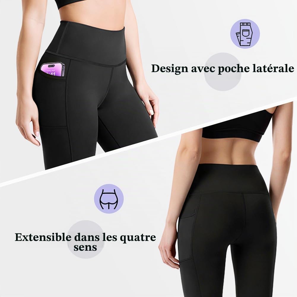 Thumbnail 4 de BSBUY yogabroek met hoge taille, bootcut, zakken en lichte compressie