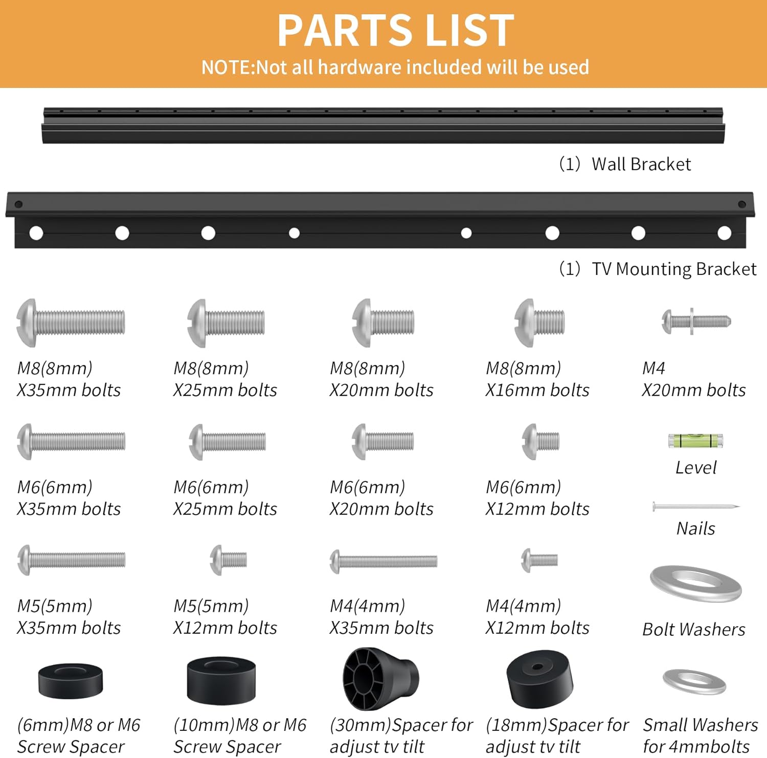 Thumbnail 5 de KAMIWI Studless TV Wall Mount for 12-55 Inch TVs
