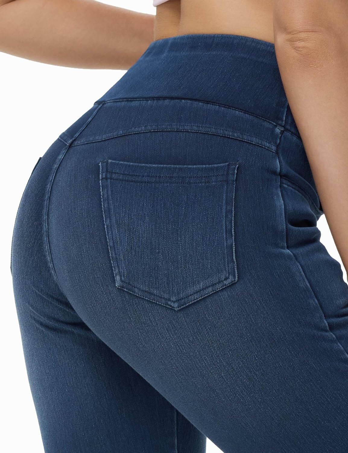 Thumbnail 4 de THE GYM PEOPLE Damen Jeggings Stretch High Waist Bauchkontrolle mit Taschen – Skinny Jeans-Leggings
