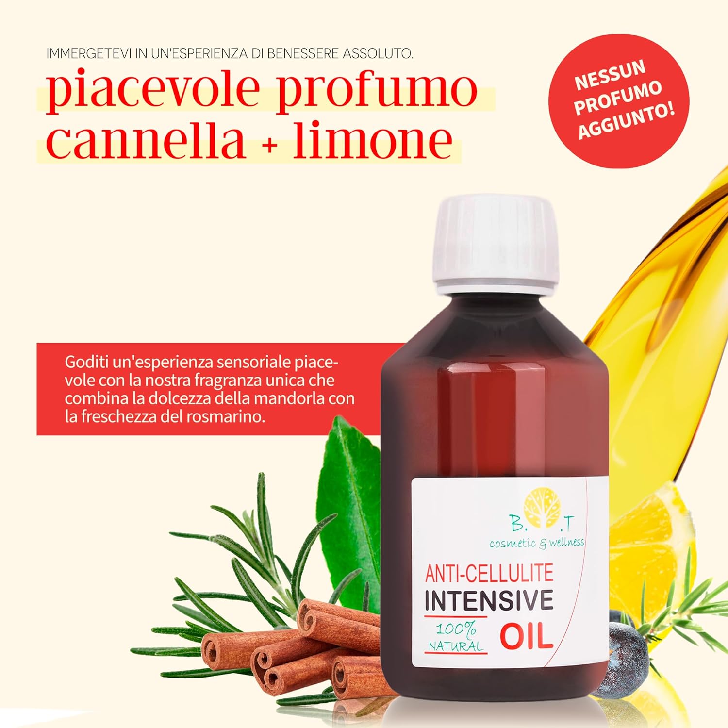 Detalle 2 de Olio da Massaggio Snellente e Anticellulite 500 ml