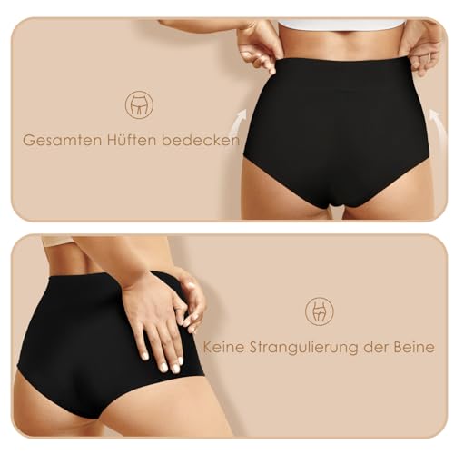 Detalle 2 de YouShow Culotte Femme Taille Haute Lot de 5 en Coton Slip Confort – 5 pièces