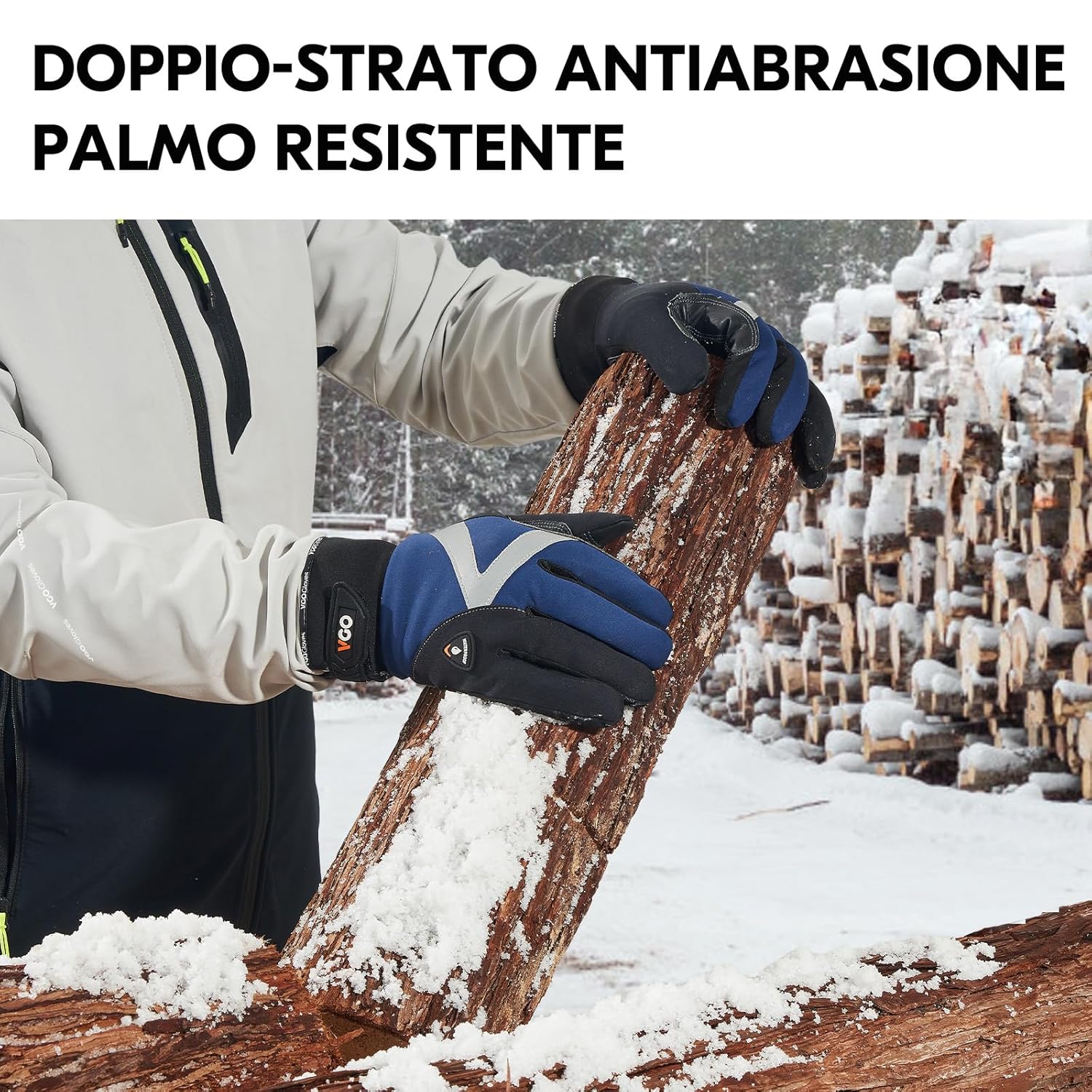 Thumbnail 2 de Vgo... Guanti da lavoro invernali impermeabili e termici fino a -20 °C, con touchscreen