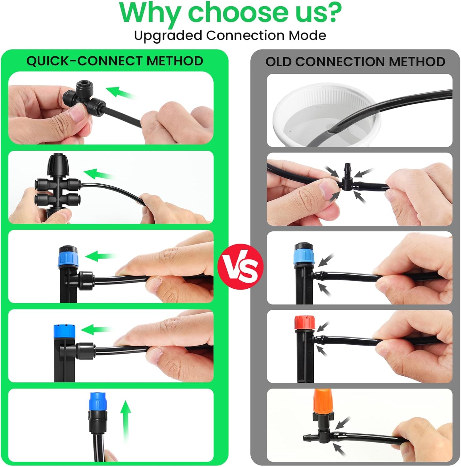 Thumbnail 5 de MIXC 70M/230FT Drip Irrigation System – Easy Setup with Anti-UV Tubing for UK Gardens