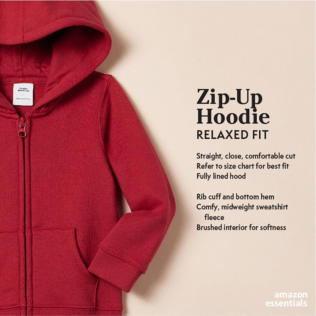 Thumbnail 1 de Amazon Essentials Mädchen Fleece-Kapuzenpullover mit Reißverschluss – praktische Alltagsjacke aus Fleece