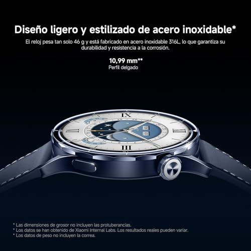 Detalle de Xiaomi Watch S5 46 mm: smartwatch AMOLED, autonomía de 21 días y más de 150 modos deportivos