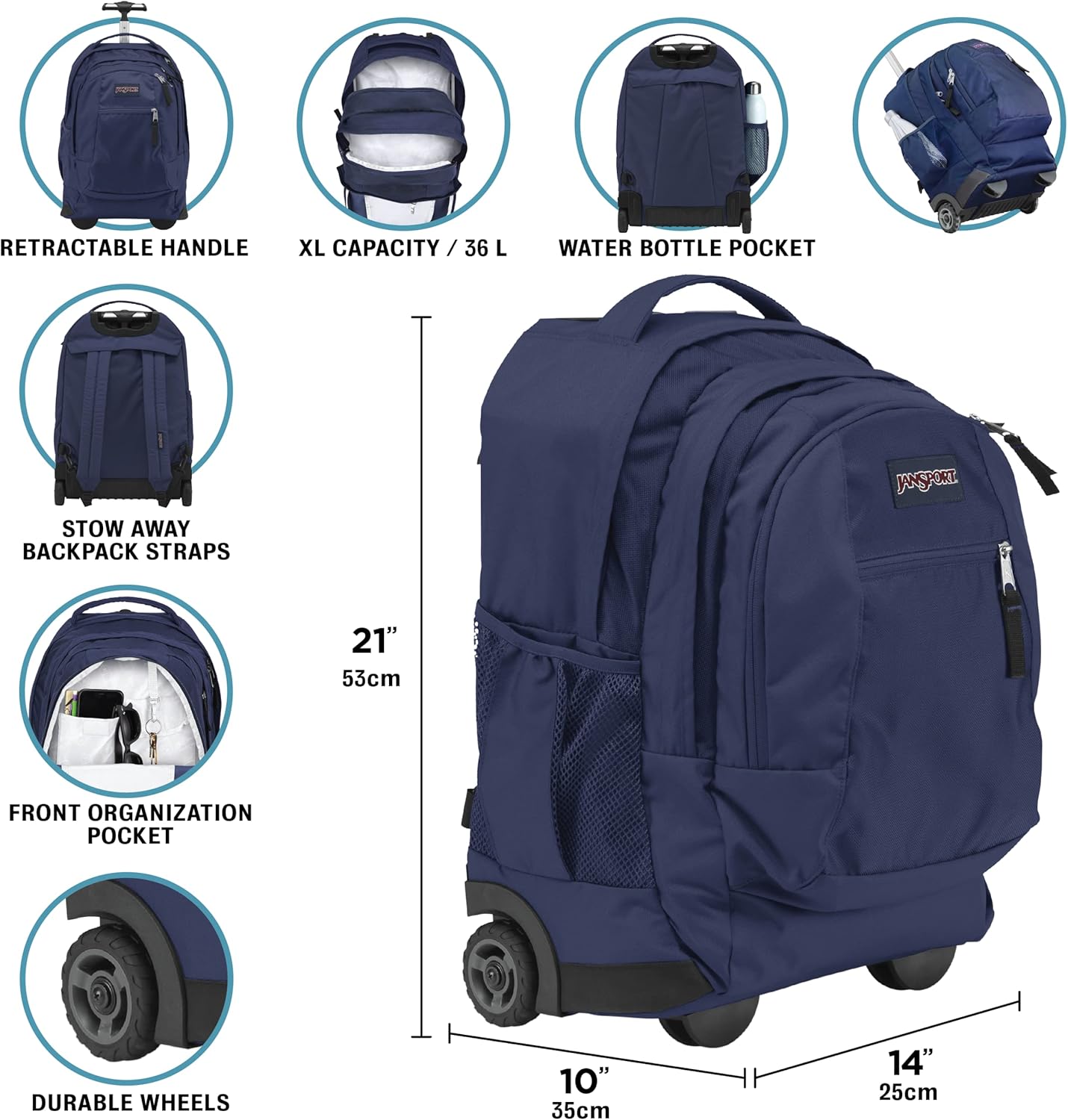 Thumbnail 5 de Jansport Driver 8, sac à dos marine ⚙