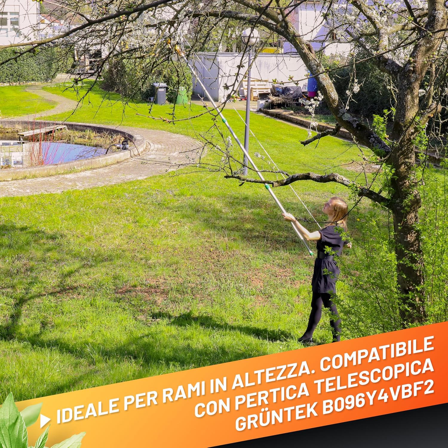 Thumbnail 2 de GRÜNTEK Svettatoio Cesoia Potatura Troncarami per Pertica telescopica – Modello compatibile B096Y4VBF2