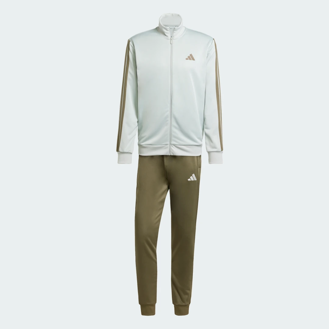 Detalle de CHÁNDAL DE FELPA 3 BANDAS de Adidas – Gris