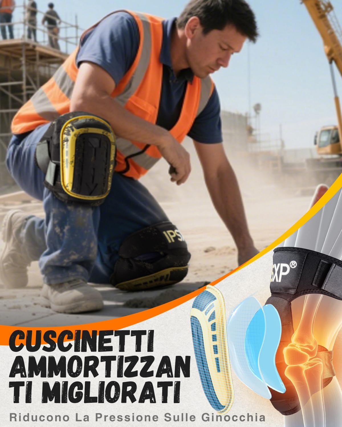 Thumbnail 3 de IPSXP Ginocchiere professionali da lavoro con doppio cuscino gel 🛠