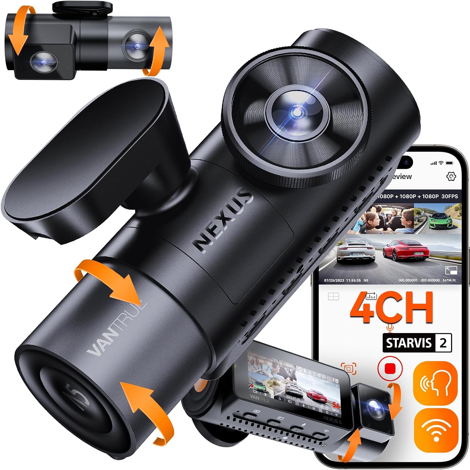 Detalle de Vantrue N5 4-Channel 2.7K Dash Cam