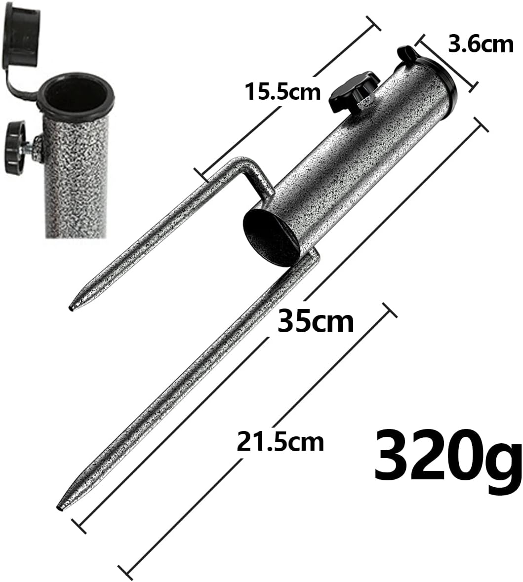 Thumbnail 1 de Mikytoper parasol base with ground spike (one piece) for garden, beach and fishing umbrellas