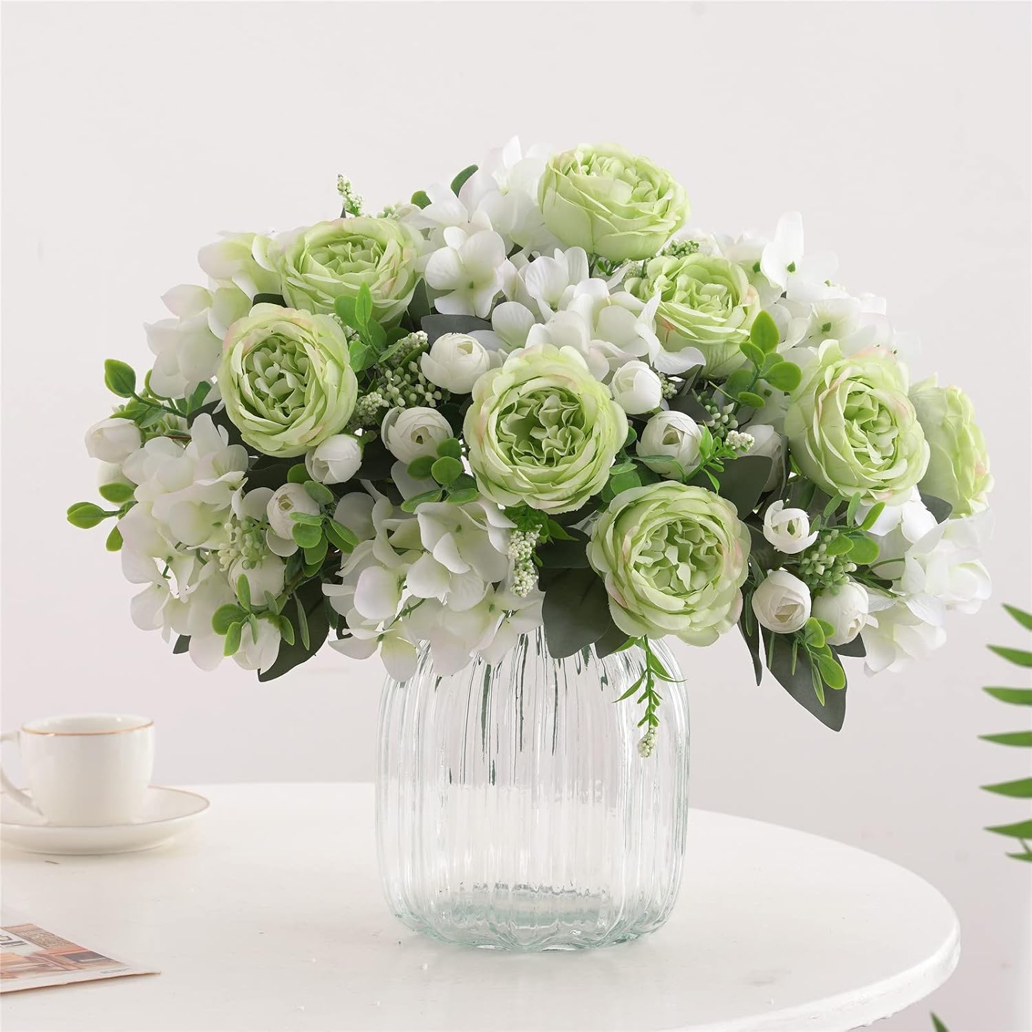 Thumbnail 3 de Karoro Artificial Peony Bouquet, Green