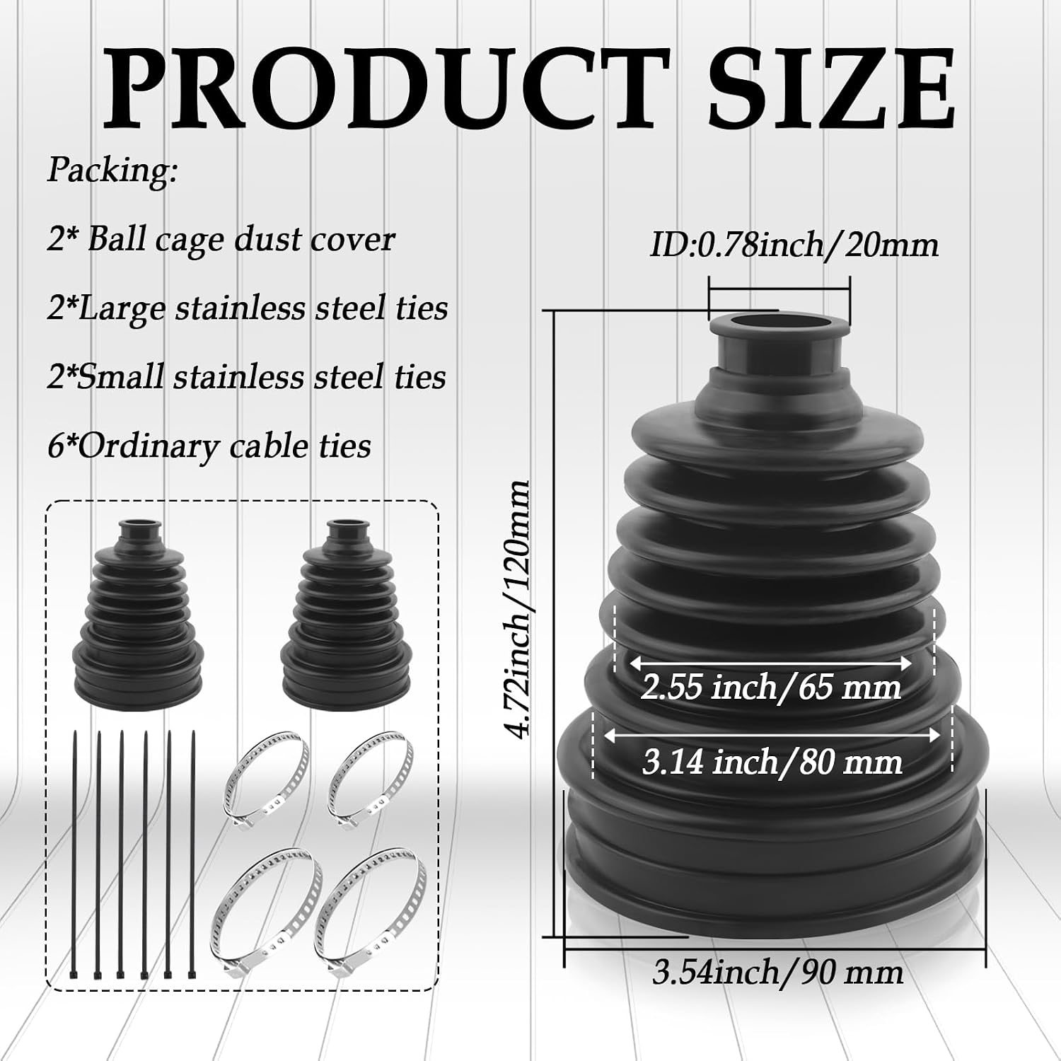 Detalle de CV Axle Boot Repair Kit, 2-Piece