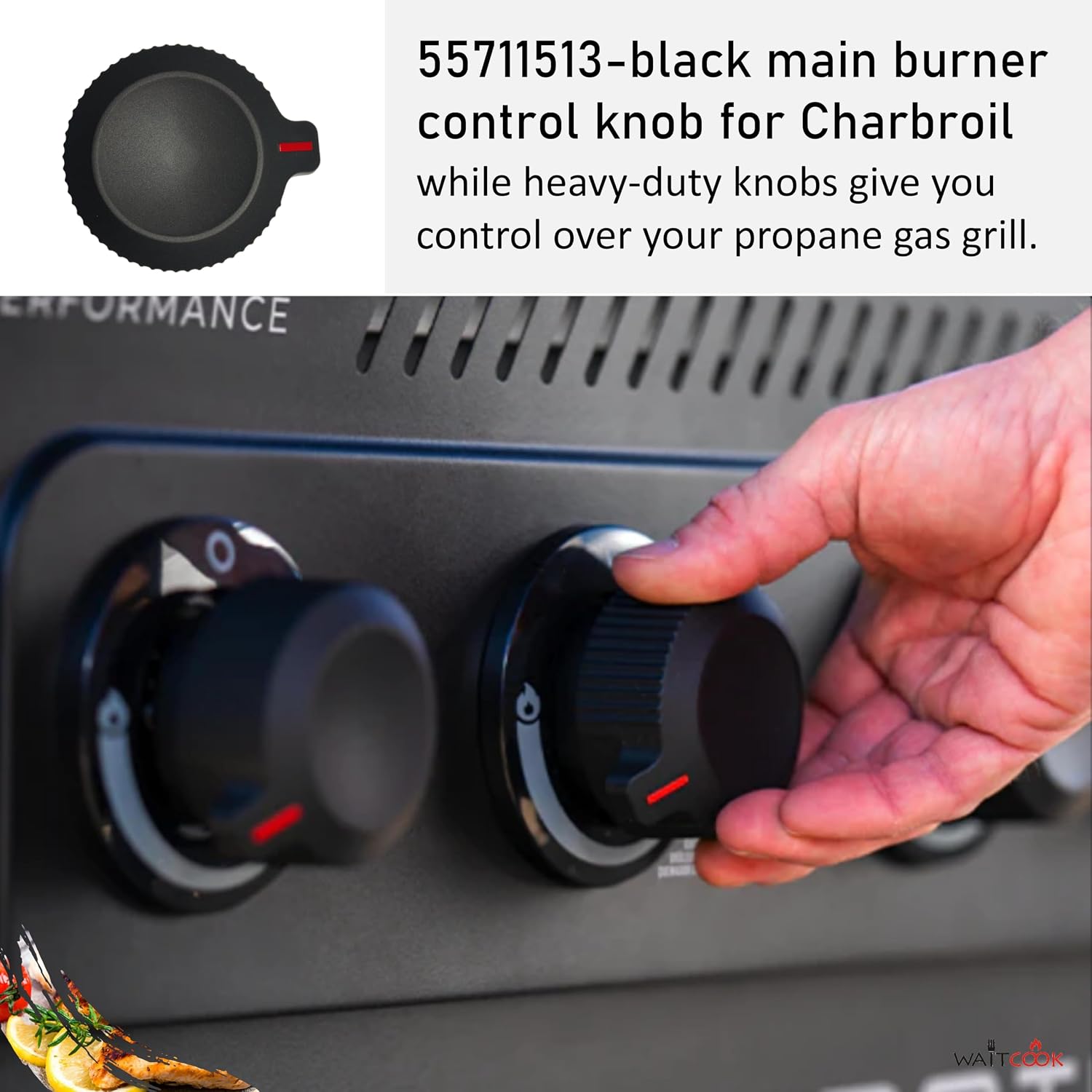 Detalle 2 de WAITCOOK Grill Control Knobs 4-Pack