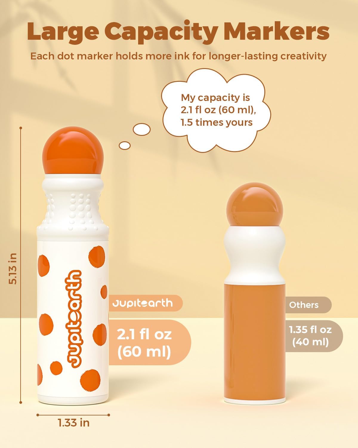 Thumbnail 2 de JUPITEARTH 42-piece Dot Markers set for toddlers (16 colours) with washable dot paint activities