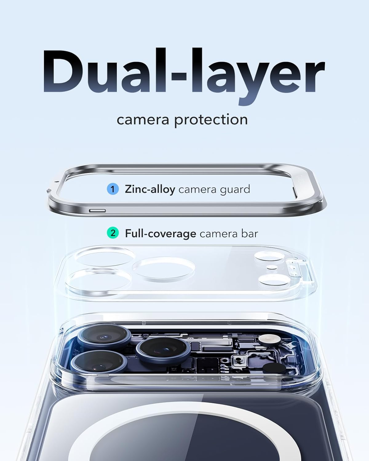 Thumbnail 3 de ESR iPhone 17 Pro Max clear case with stand