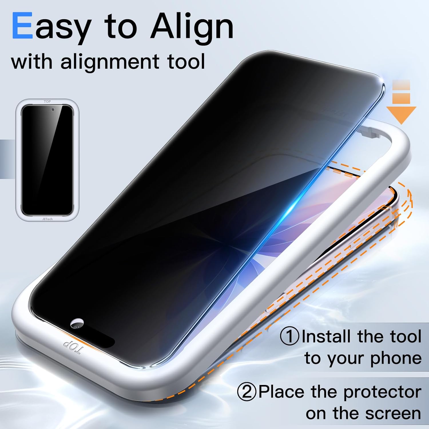 Detalle 2 de JETech Sichtschutzfolie für iPhone 17 6,3"