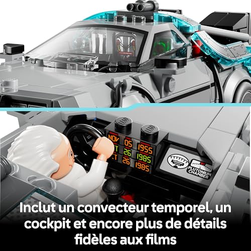 Thumbnail 4 de LEGO Speed Champions La Machine à Remonter Le Temps de Retour vers le Futur - Maquette avec Doc Brown & Marty McFly (77256)