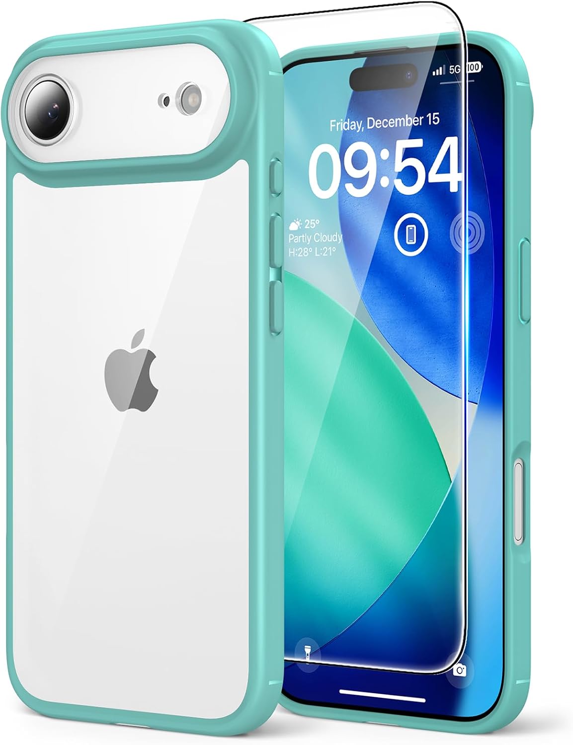 Thumbnail 6 de TAURI for iPhone 17 Case with Screen Protector — Anti-Yellowing, Military-Grade Shockproof Slim Case (Black)