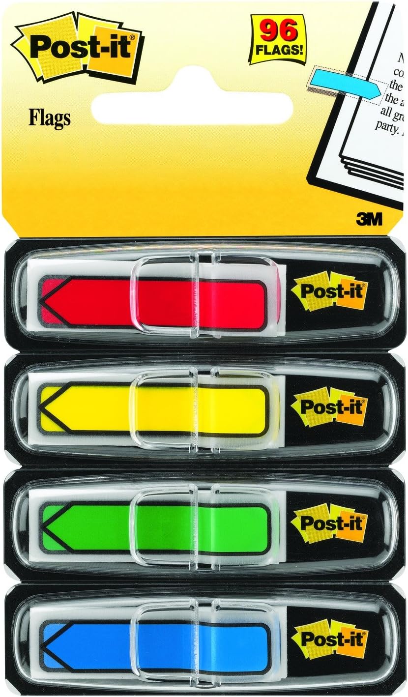Detalle 2 de Post-it 26445 Miniset Frecce 96 Segnapagina – Freccia, 4 colori (Rosso/Giallo/Verde/Blu)