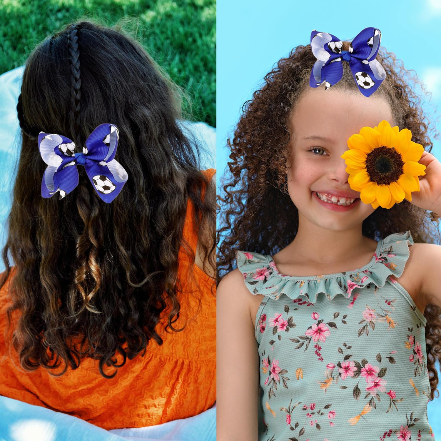 Thumbnail 4 de JOYRUBY Soccer Hair Bow Clips, 2-Piece Set