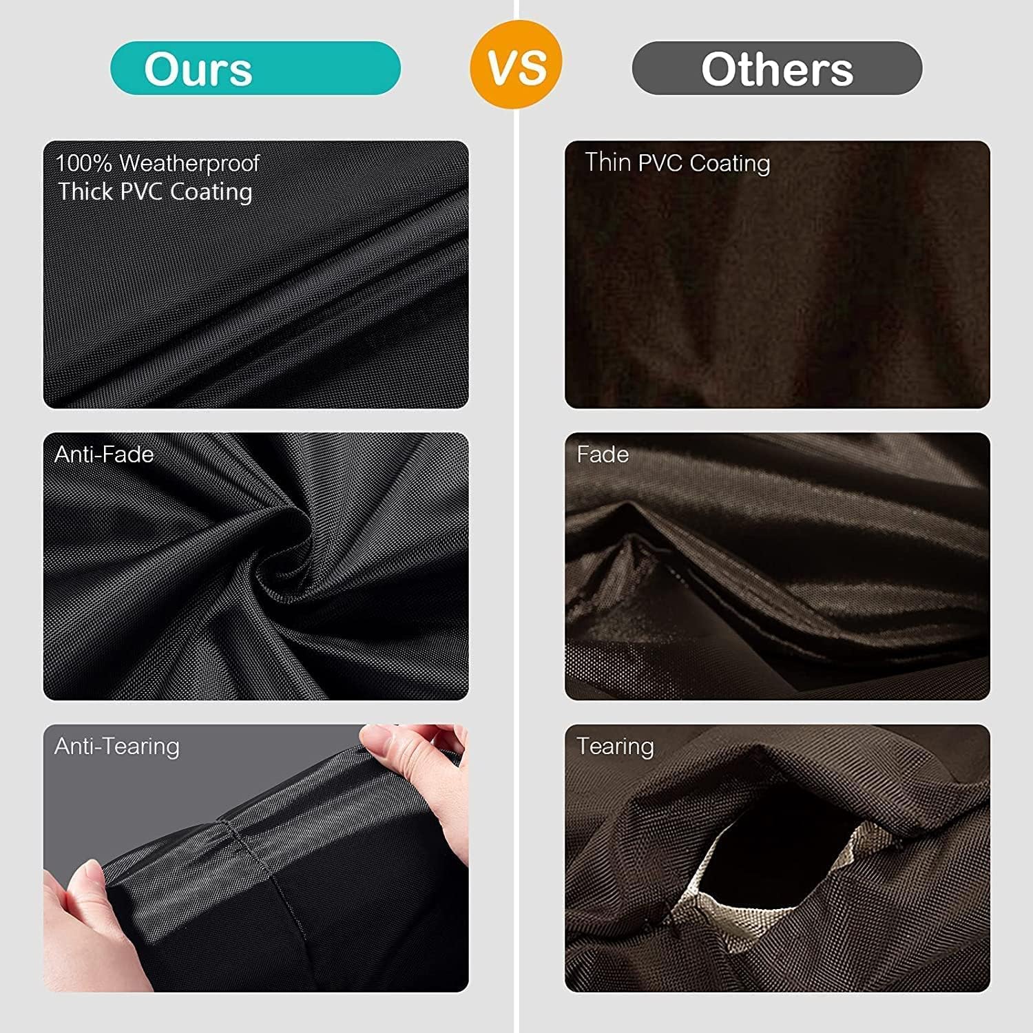 Thumbnail 3 de BBQ Covers Waterproof Gas Barbecue Grill Cover (132x66x109cm) with Storage Bag