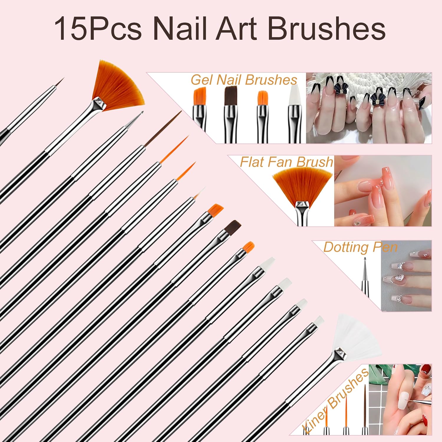 Detalle 2 de MYR Nail Art Brush Set, 34 Pieces