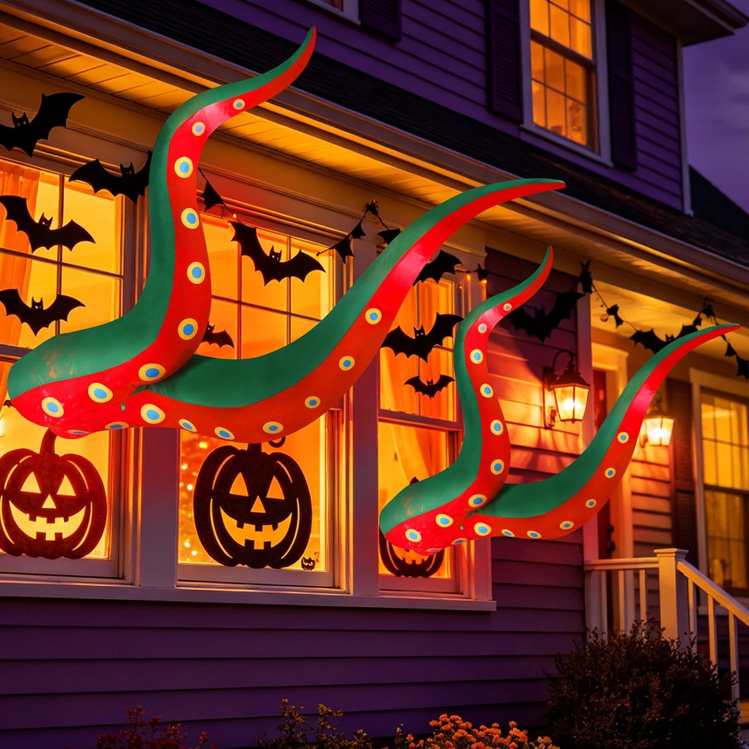 Detalle de Juegoal K1758C Halloween Inflatable Octopus Tentacles, Red LEDs, 2-Pack