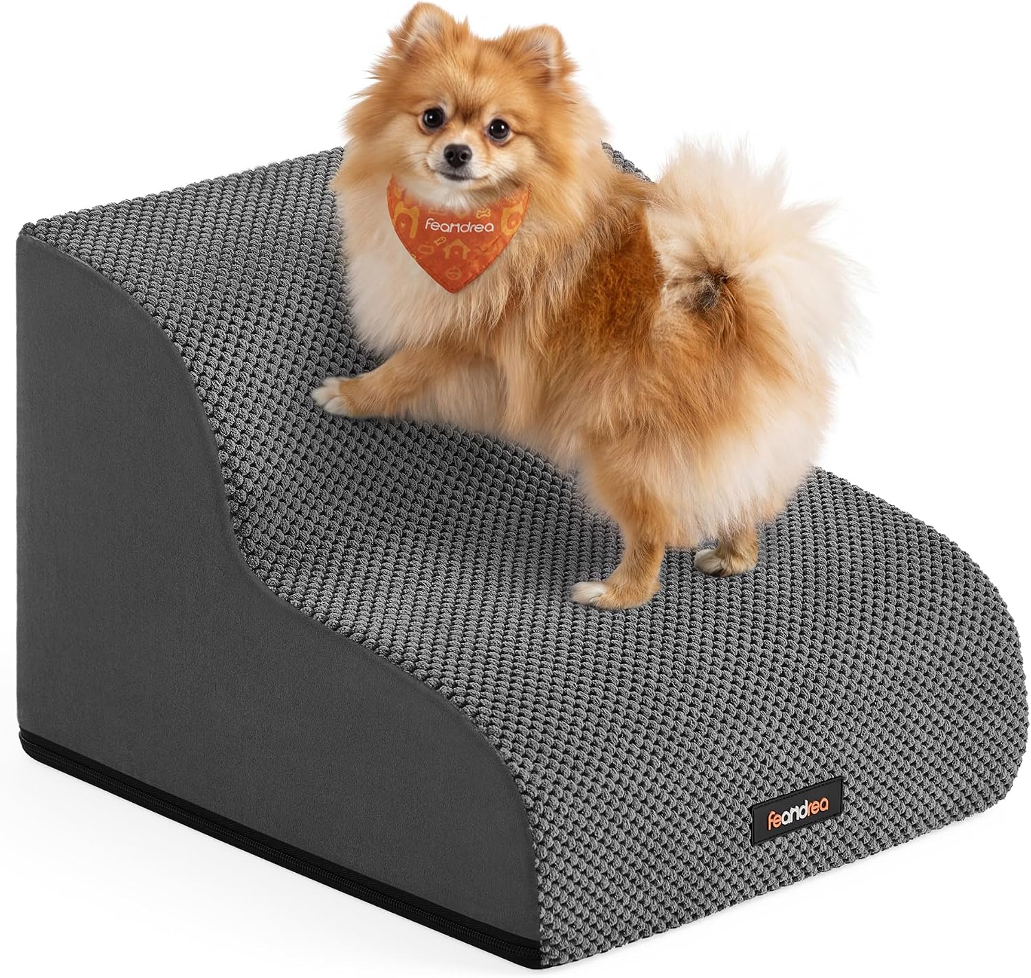 Thumbnail 6 de Feandrea 4-Step Dog Stairs (Waffle-Patterned Corduroy) PPS014GD01 in Dove Grey