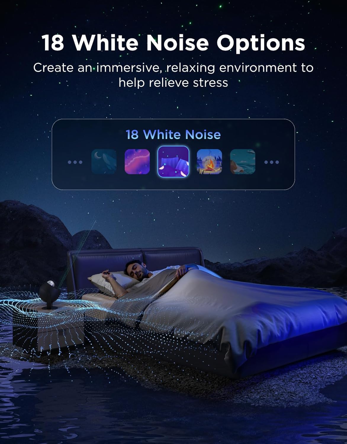 Thumbnail 6 de Govee Star Light Projector: Ocean Wave & Starry Night Functional Ambient Light