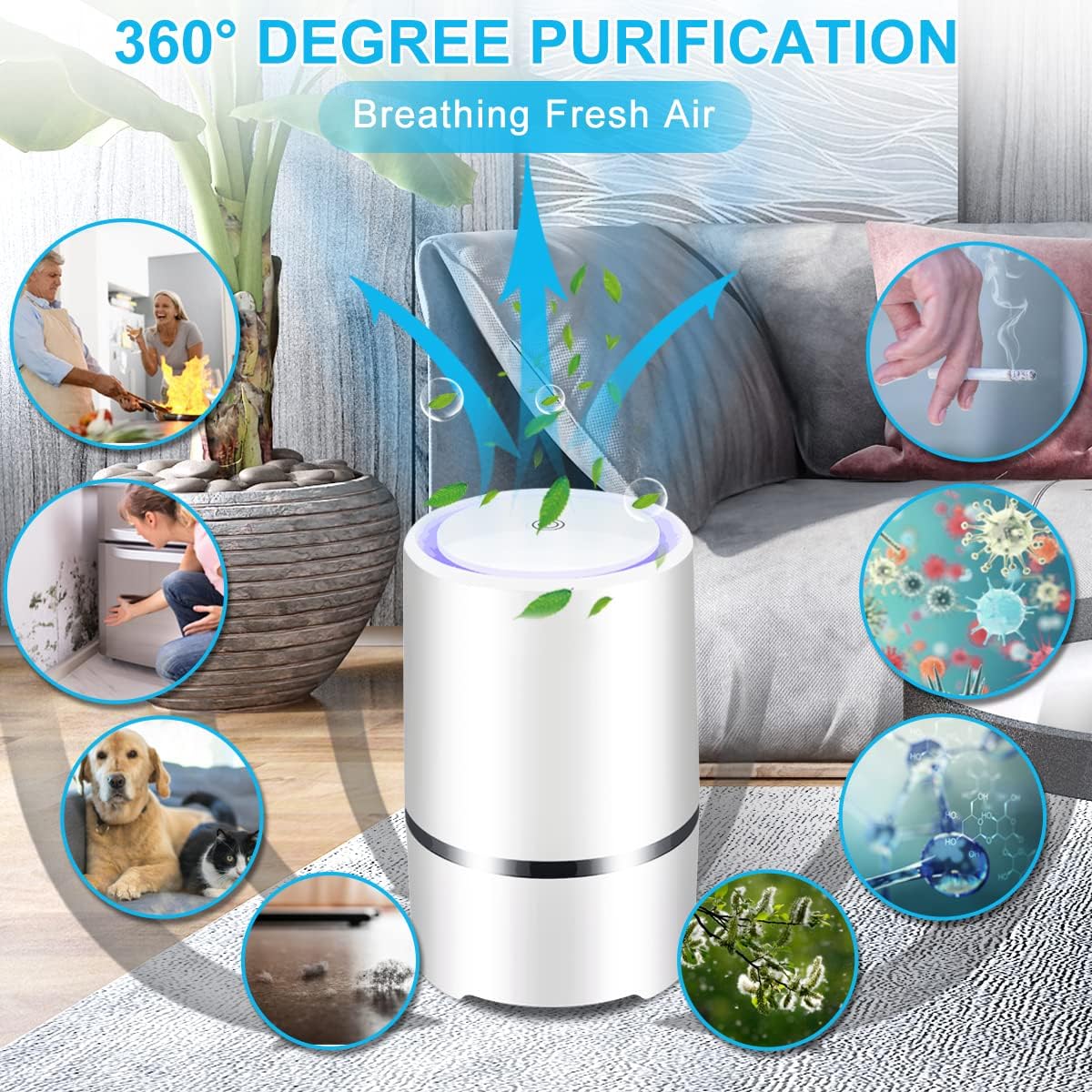 Thumbnail 1 de MELEDEN HEPA Compact Air Purifier for Home 🏠