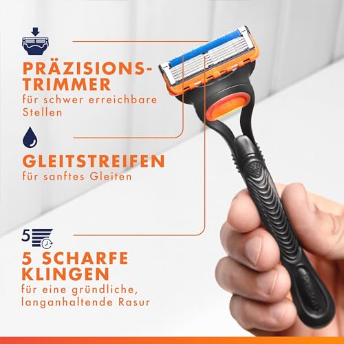 Thumbnail 5 de Gillette Fusion5 Klingen Herren – Original Rasierklingen, 8er Pack (Orange) für Fusion5