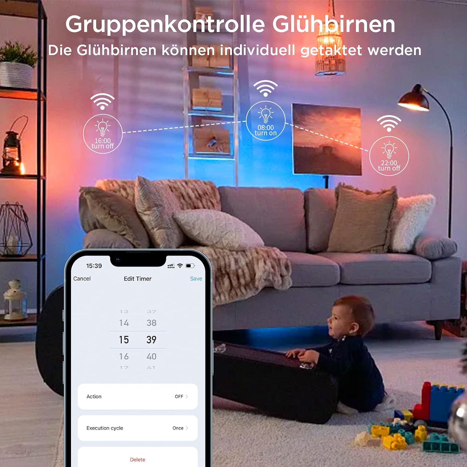 Detalle 2 de I-SHUNFA G9-75LED-WIFI-RGB slimme G9-ledlampen, wifi, RGB en dimbaar