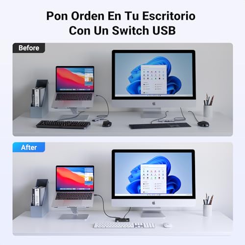Detalle 1 de UGREEN Switch USB 2.0 4 ports ⚡