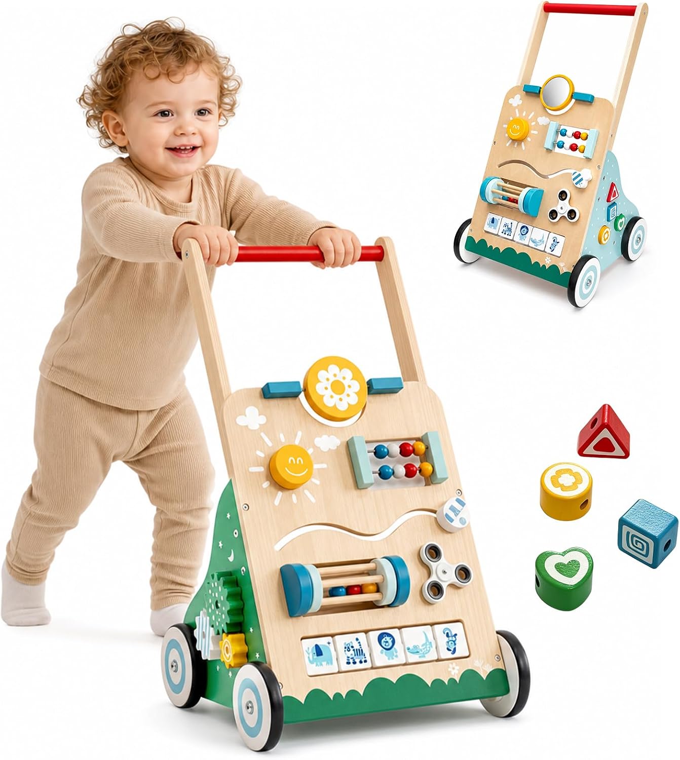 Detalle de SAYRAM Wooden Baby Walker