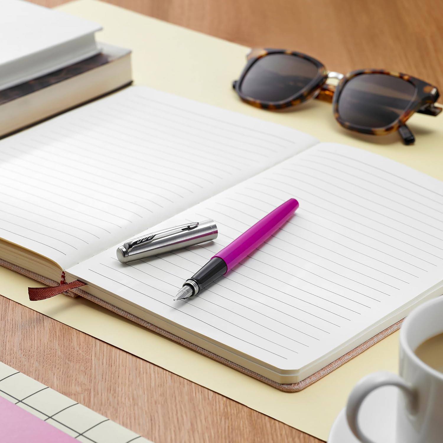 Thumbnail 6 de Parker Jotter Originals stylo plume magenta – pointe moyenne, encre bleue