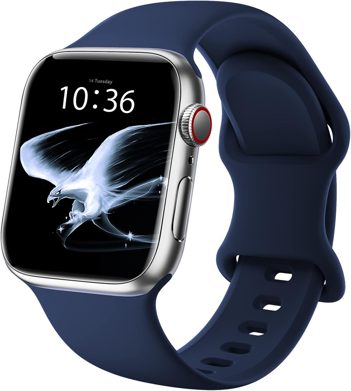Detalle de DigiHero Silicone Sport Strap for Apple Watch – Navy Blue (38–46mm)