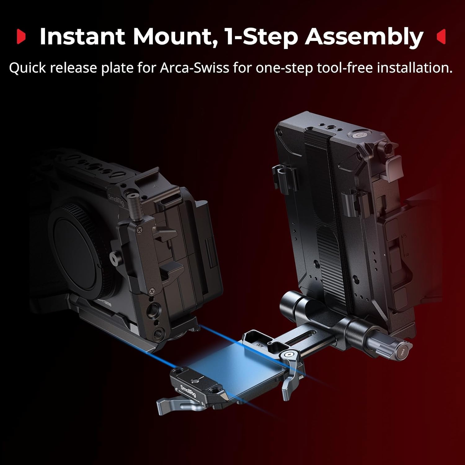 Thumbnail 1 de SMALLRIG V Mount Akkuplatte Kit 80 mm
