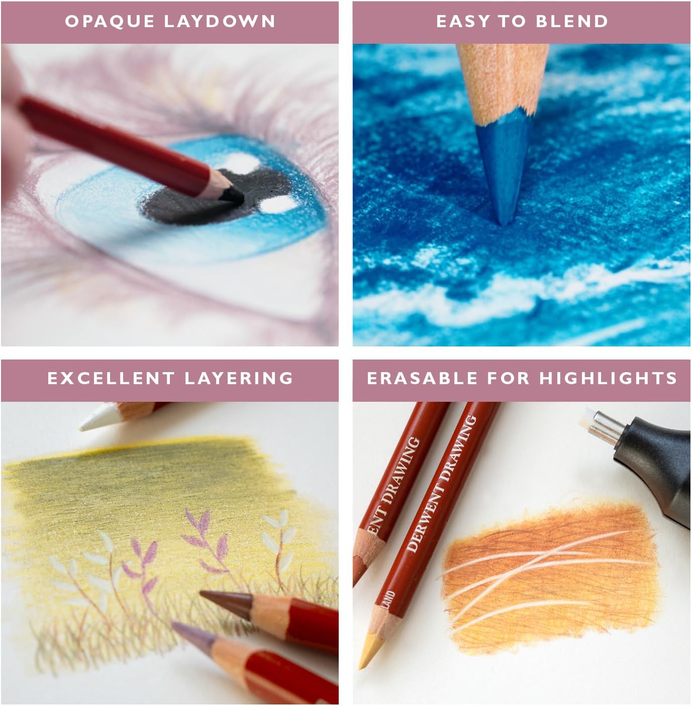 Thumbnail 4 de Derwent Crayons Drawing 12 couleurs 🎨